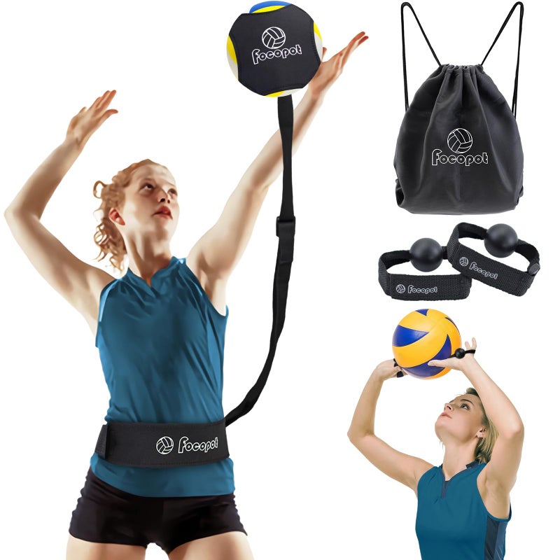 focopot Volleyball Training Equipment Aid Solo Volleyball Trainer to Practice Serve  Spike  Set and Pass Perfect Volleyball Trainer Gift for Beginners & Pro - Image 1